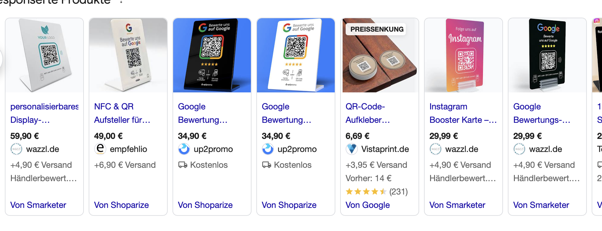 wazzl: personalisierbares Display, 59,90 €, zuzüglich 4,90 € Versand.